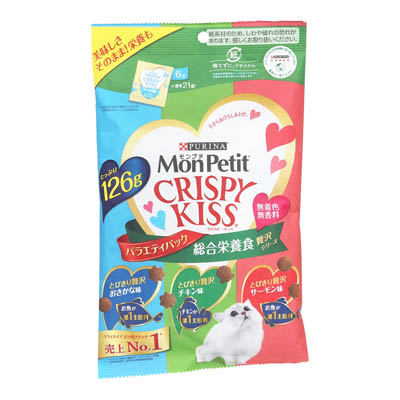 ネスレ　モンプチ　クリスピーキッス　バラエティパック　総合栄養食贅沢シリーズ　126ｇ