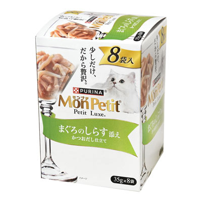 モンプチ　プチリュクス　パウチ　まぐろのしらす添え　３５ｇ×８袋