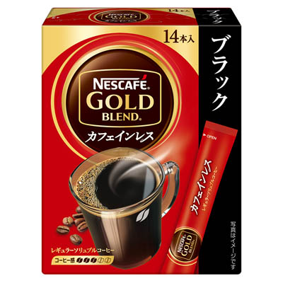 ネスレ ネスカフェ ゴールドブレンド カフェインレス スティック ブラック 14本入