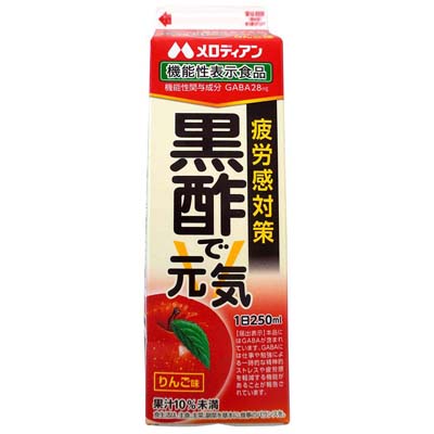 メロディアン 黒酢で元気りんご味 1000ml