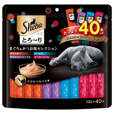 シーバ とろ~り メルティ まぐろ&かつお味セレクション 12g×40本
