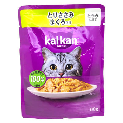 カルカン　パウチ　とりささみ　まぐろ入り　60g