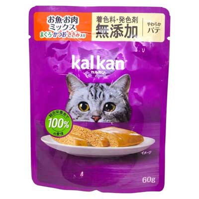 マース　カルカンパウチ　パテ　お魚お肉ささみ無添加　60g