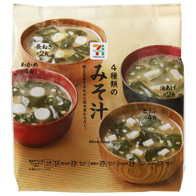 セブンプレミアム 4種類のみそ汁 12食入
