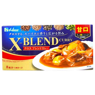 ハウス　クロスブレンドカレー　甘口　4皿分×2