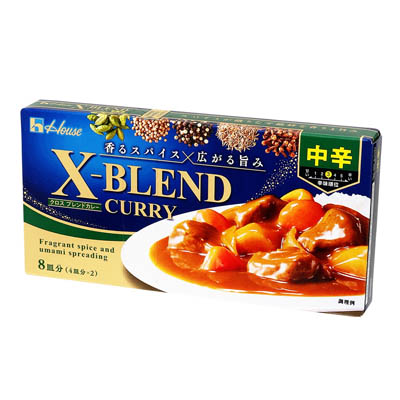 ハウス食品　クロスブレンドカレー　中辛　140ｇ