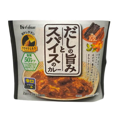 ハウス食品　だしの旨みとスパイスのカレー　辛口　2皿分×3袋入