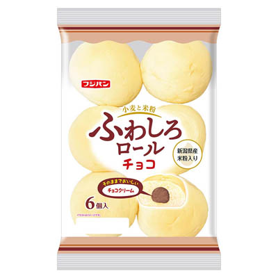 フジパン　ふわしろロール　チョコ　6個入