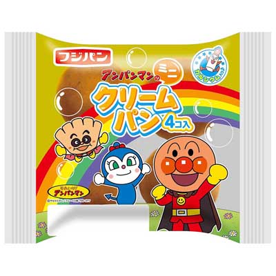 フジパン　アンパンマンのミニクリームパン　4個