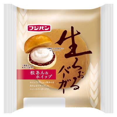 フジパン　生ろぉるバーガー粒あん＆ホイップ