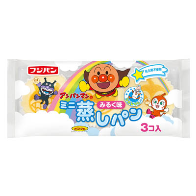 フジパン アンパンマンの蒸しパン3個