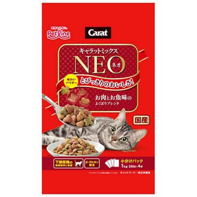 キャラットミックスネオ　お肉とお魚味のよくばりブレンド　250ｇ×4袋