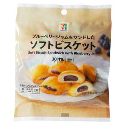セブンプレミアム　ブルーベリージャムをサンドしたソフトビスケット　30ｇ