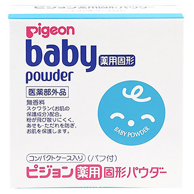 ピジョン 薬用固形ベビーパウダー コンパクトケ-ス入り