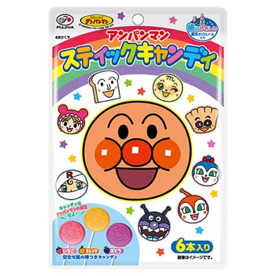 不二家 アンパンマンスティックキャンディ 6本入