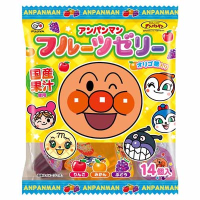 不二家アンパンマンフルーツゼリー14個