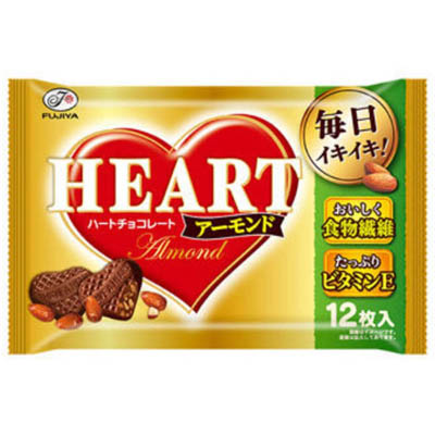 不二家 ハートチョコレートアーモンド 12枚