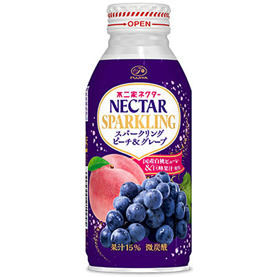 不二家ネクター　スパークリング　ピーチ＆グレープ　３８０ｍｌ