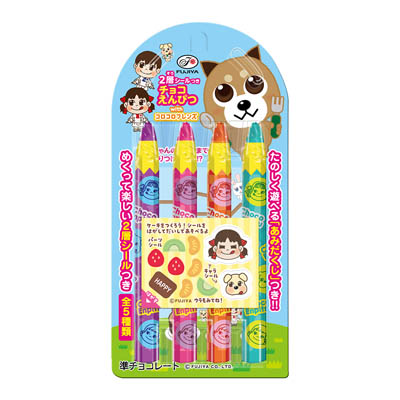 不二家　チョコえんぴつwithコロコロフレンズ　4本