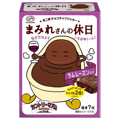 不二家 カントリーマアムまみれさんの休日ラムレーズン入り 68g 標準7枚