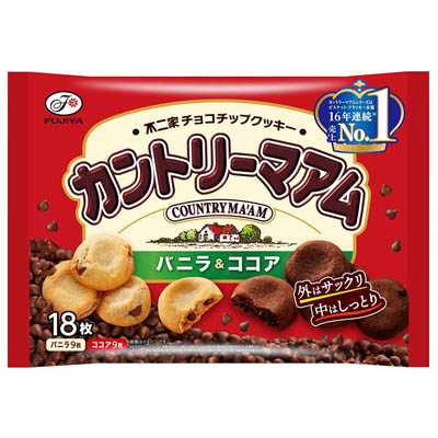 ☆不二家 カントリーマアム バニラ&ココア 18枚