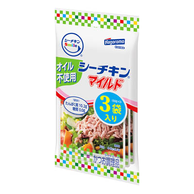 はごろも シーチキンSmile オイル不使用マイルド 50g×3袋入