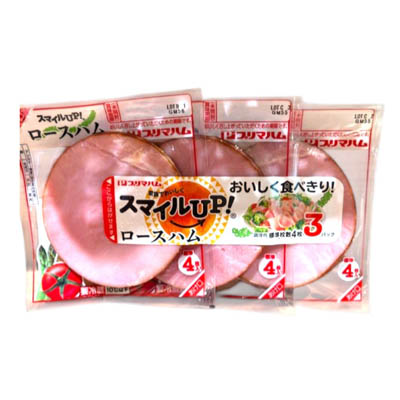 プリマハム　スマイルＵＰ！ロースハム３連　102ｇ