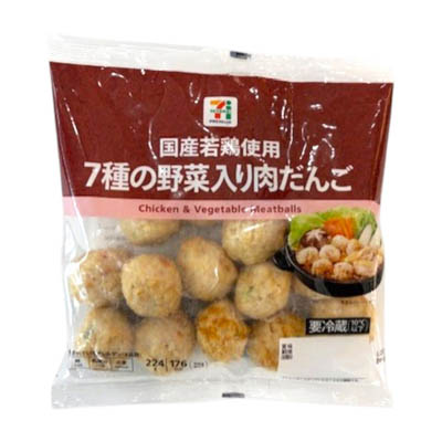 セブンプレミアム　国産若鶏使用７種の野菜入り肉だんご
