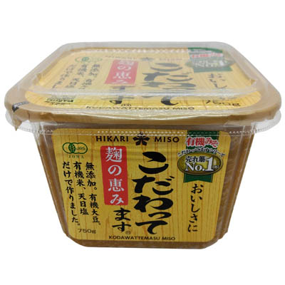ひかり味噌　おいしさにこだわってます。無添加味噌　７５０ｇ