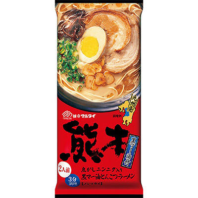 マルタイ 熊本 黒マー油とんこつラーメン 2人前