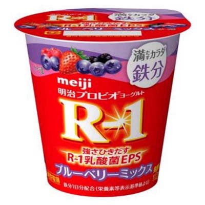 明治　明治プロビオヨーグルトＲ－１満たすカラダ鉄分ブルーベリーミックス　112ｇ