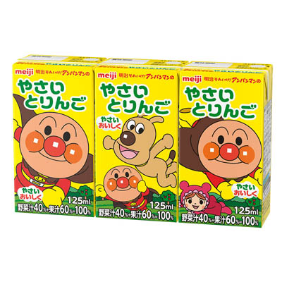 明治アンパンマンやさいとりんご3本