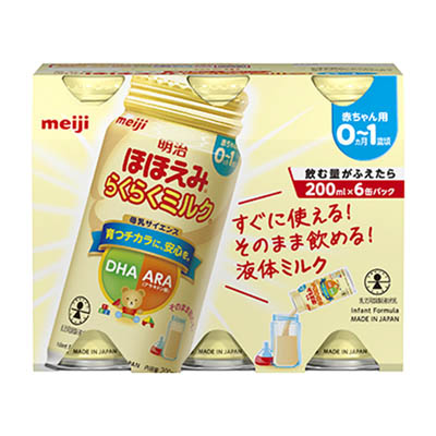 明治　ほほえみ　らくらくミルク　200ml×6缶