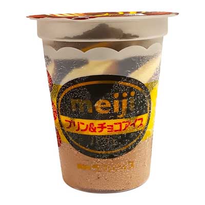 明治　プリン＆チョコアイスパフェ　185ml