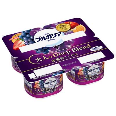明治　ブルガリアヨーグルト　大人のDeep　Blend　赤葡萄ミックス　70g×4個