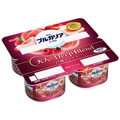 明治　ブルガリアヨーグルト　大人のDeepBlend白桃ミックス　70g×4個