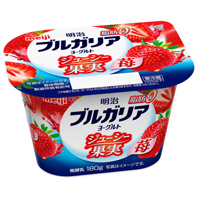 明治　ブルガリアヨーグルト脂肪0　ジューシー果実苺　180g