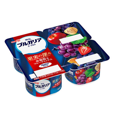 明治　ブルガリアヨーグルト　果実の深み　赤葡萄＆フルーツミックス　70g×4個