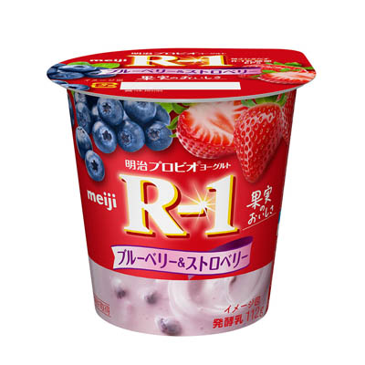 明治　プロビオヨーグルトR-1　ブルーベリー＆ストロベリー　112g