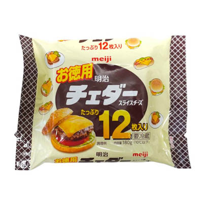 明治　お徳用チェダースライスチーズ　12枚