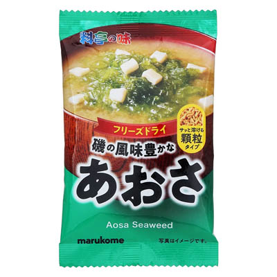 マルコメ　料亭の味フリーズドライ顆粒タイプ　あおさ　1食