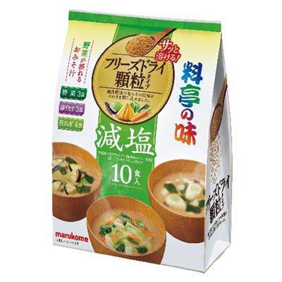 マルコメ 料亭の味フリーズドライ顆粒タイプ アソート減塩 10食入