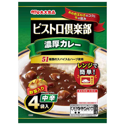 丸大食品　ビストロ倶楽部濃厚カレー　中辛　4袋入