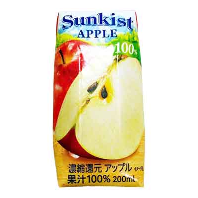 森永乳業 サンキスト アップル100% 200ml