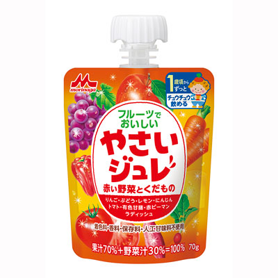 森永 フルーツでおいしいやさいジュレ 赤い野菜とくだもの 70g