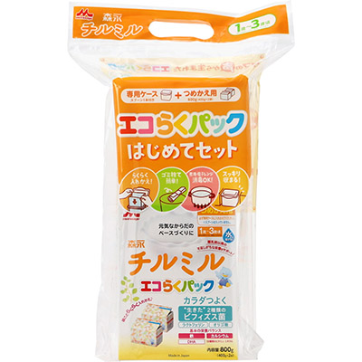 森永 チルミル エコらくパック はじめてセット 800g (400g×2袋)