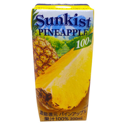 サンキスト パインアップル100% 200ml
