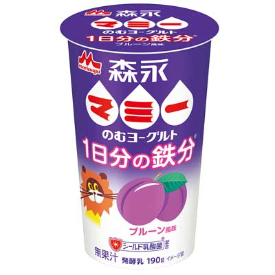 森永乳業　マミーのむヨーグルト　1日分の鉄分　プルーン風味　190g