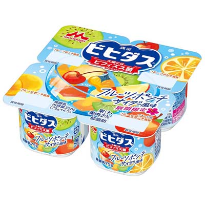 森永乳業　ビヒダスヨーグルト　フルーツポンチサイダー風味　75ｇ×4個入
