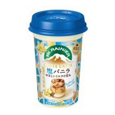 森永乳業　マウントレーニア　カフェラッテ　塩バニラやさしいミルクの甘み　240ml